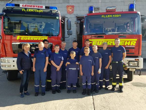 Spendenübergabe an unsere Jugendfeuerwehr